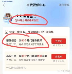 阿拉丁笔记:关于多多视频带货资格!-叁心笔记
